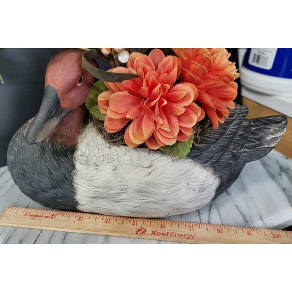 Vtg Duck Planter Ceramic FTD Vase Planter 1990's 10" x 6" x 4" - Picture 6 of 7